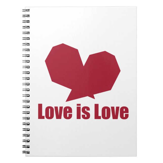 Cuaderno El amor es amor corazón rojo (Frente)