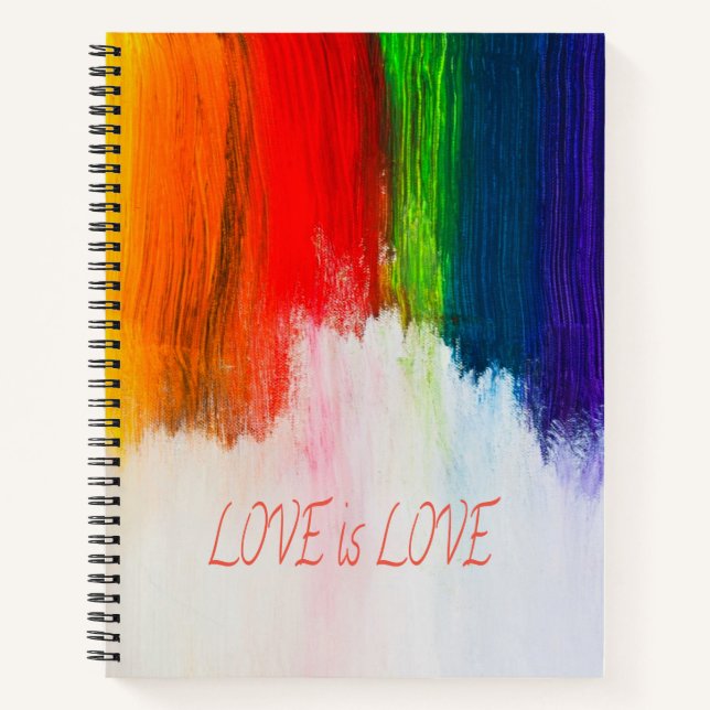 Cuaderno El amor es amor el orgullo arcoiris LBGQT (Anverso)