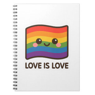 Cuaderno El amor es amor - Kawaii Rainbow Design