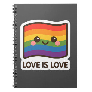 Cuaderno El amor es amor - Kawaii Rainbow Design