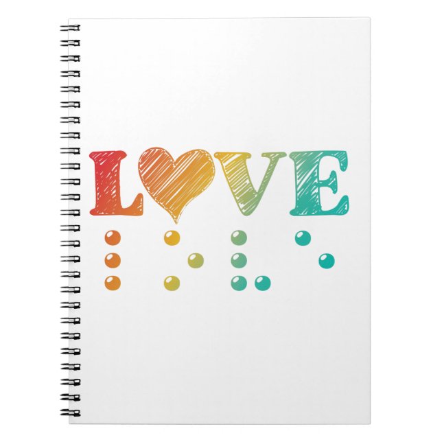 Cuaderno El amor es ciego en Braille (Frente)