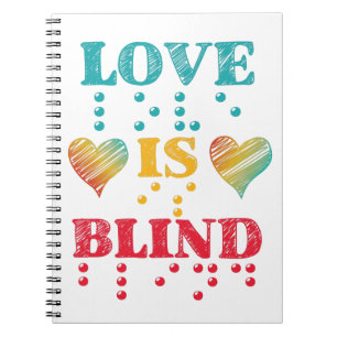 Cuaderno El amor es ciego en Braille Hearts