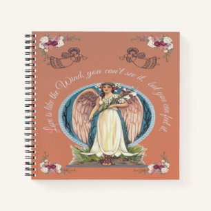 CUADERNO EL AMOR ES COMO EL VIENTO INSPIRACIONAL ÁNGEL