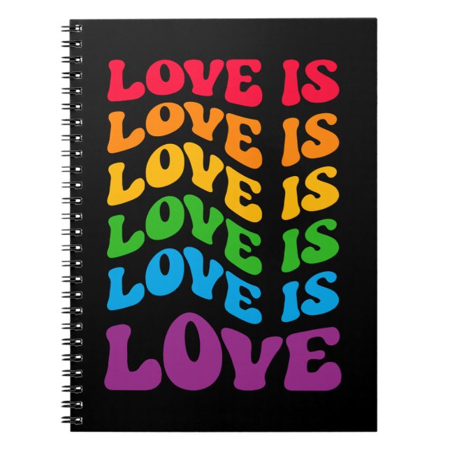 Cuaderno El amor es el amor gay LGBT (Frente)
