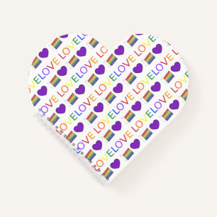 Cuaderno El amor es el Boda arcoiris pastel del orgullo gay