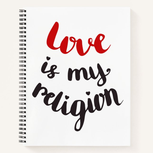 Cuaderno El amor es mi religión (Anverso)