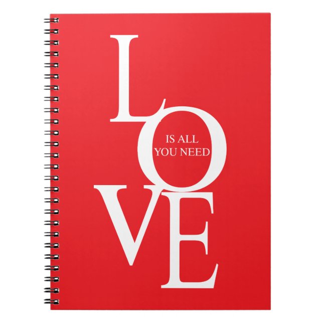 Cuaderno El amor es todo lo que necesitas (Frente)