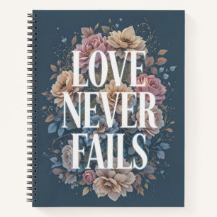 Cuaderno El amor nunca falla el arte floral Inspirador