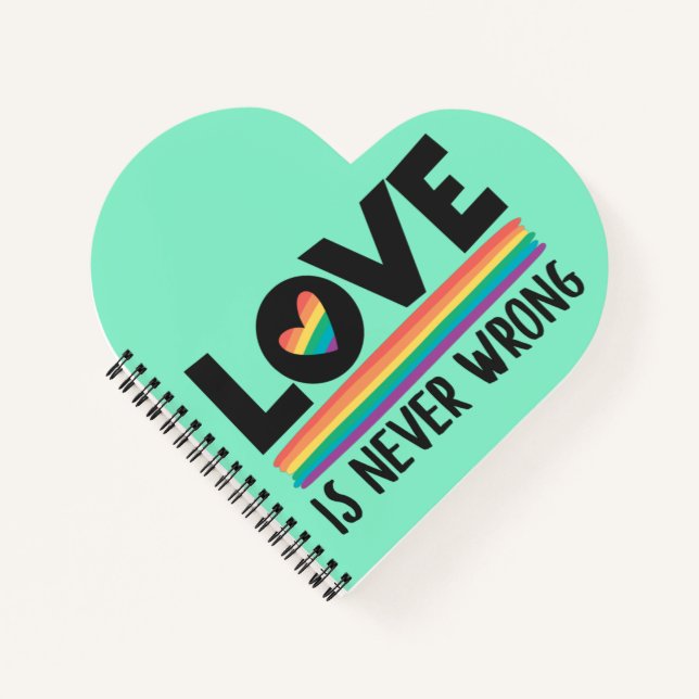 Cuaderno El amor nunca se equivoca en el mes del orgullo LG (Anverso)