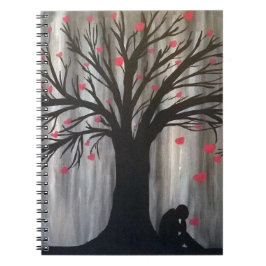 Cuaderno El amor reina en el bloc de notas en espiral