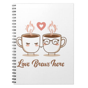 Cuaderno El amor se produce aquí - Cute Romántica Pareja de