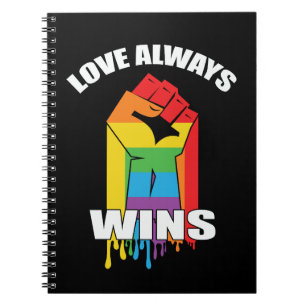 Cuaderno El amor siempre gana a los homosexuales LGBT