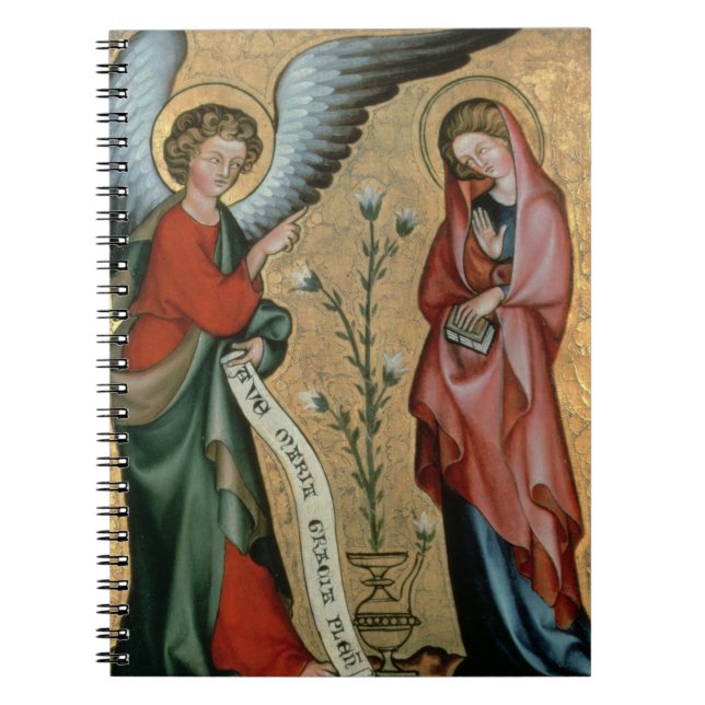 Cuaderno El anuncio, c.1330 (aceite en el panel) (Frente)