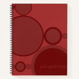 Cuaderno El apoyo técnico abstracto de las burbujas rojas: