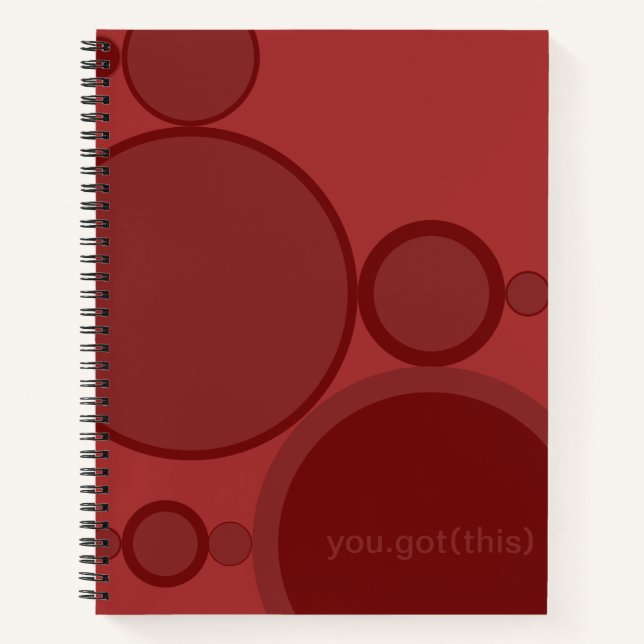 Cuaderno El apoyo técnico abstracto de las burbujas rojas:  (Anverso)