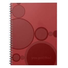 Cuaderno El apoyo técnico abstracto de las burbujas rojas: