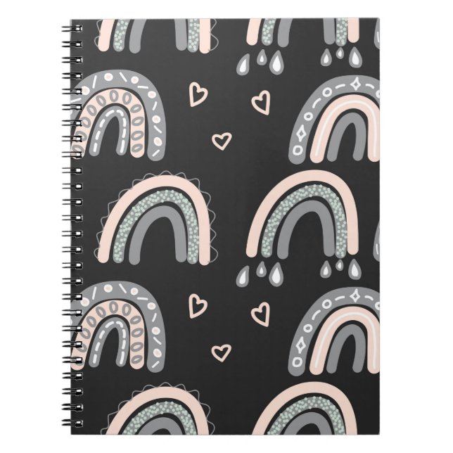 Cuaderno El arcoiris Adorable sin fisuras en el moderno Sca (Frente)
