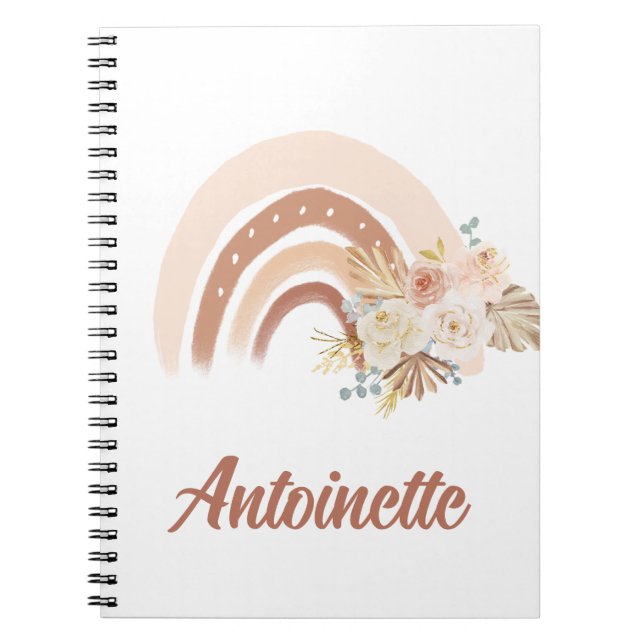 Cuaderno El arcoiris del Boho floral (Frente)