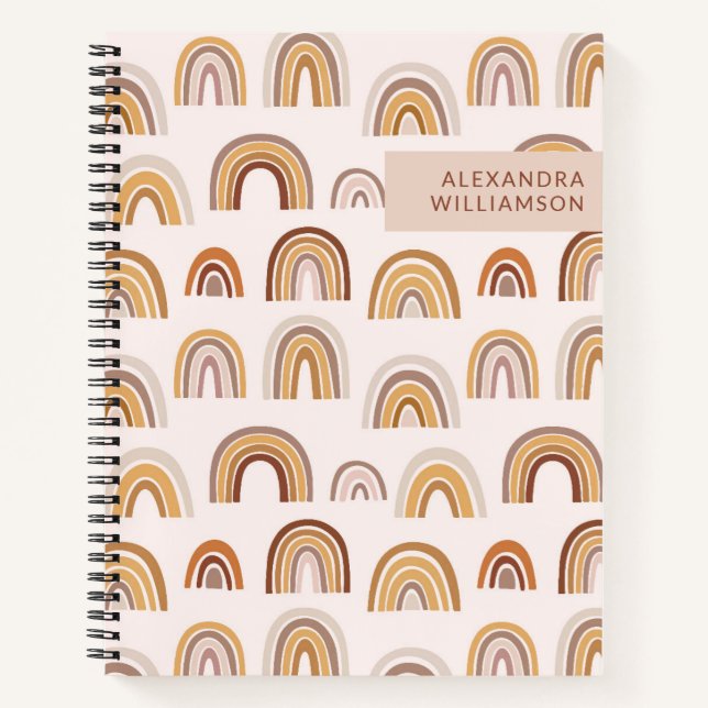 Cuaderno El arcoiris del desierto del Boho en neutrales per (Anverso)