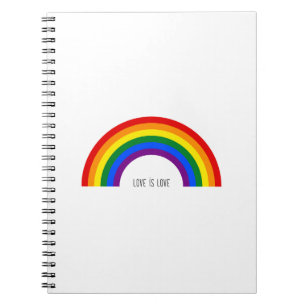 Cuaderno El arcoiris del orgullo gay. El amor es amor.