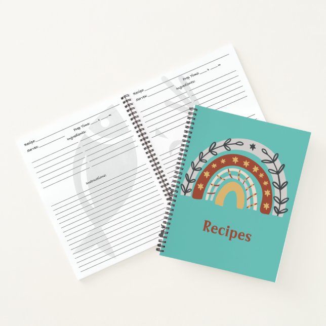 Cuaderno El arcoiris del tono de la Tierra del Boho (Interior)