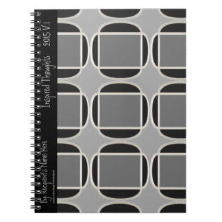 Cuaderno El Art Deco hace Marruecos-Negro-Gris - personaliz