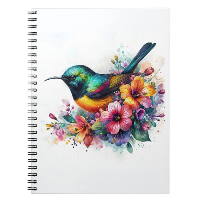 Cuaderno El arte acuático de Sunbird (Frente)