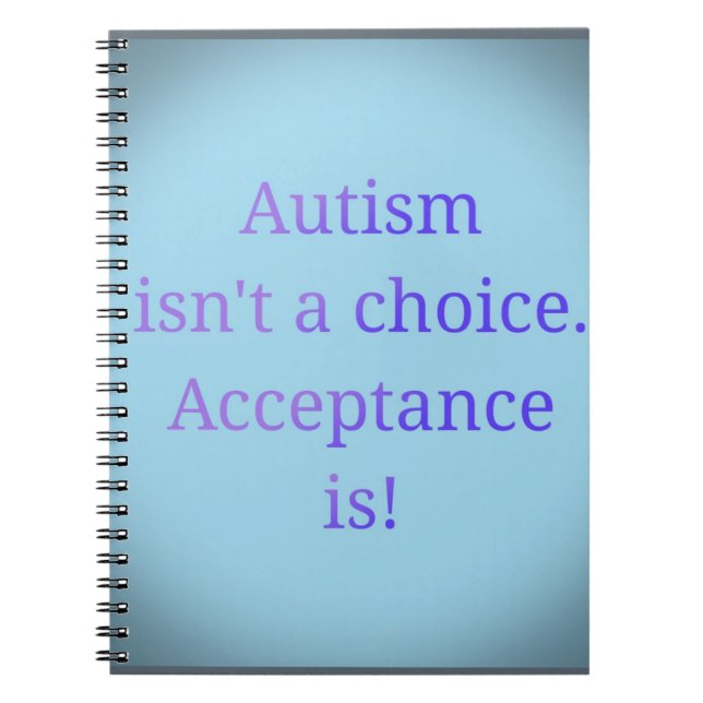 Cuaderno El autismo no es una opción (Frente)