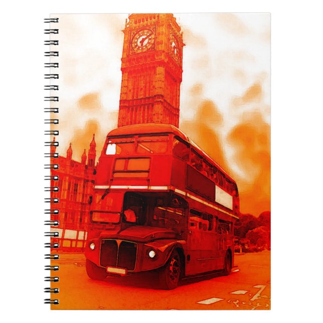 Cuaderno El autobús rojo de Londres y el Big Ben (Frente)