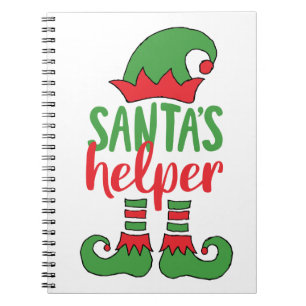 Cuaderno El ayudante de Santa Cute Personalizado Elf dibuja