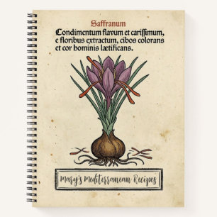 Cuaderno El Azafrán Crocus: Receta Medieval de Azafrán
