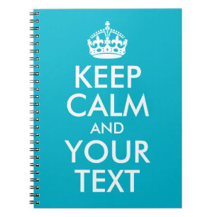 Cuaderno El azul Aqua mantiene la calma y tu texto