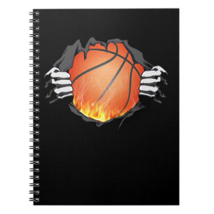 Cuaderno El baloncesto con poder para quemar llama a los am
