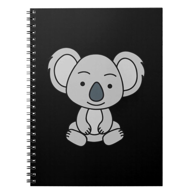 Cuaderno El Bebé Corto Koala Con Una Sonrisa Sentada (Frente)