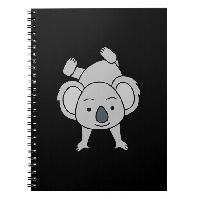 Cuaderno El Bebé Cute Koala Con Una Sonrisa Haciendo Un Pue (Frente)