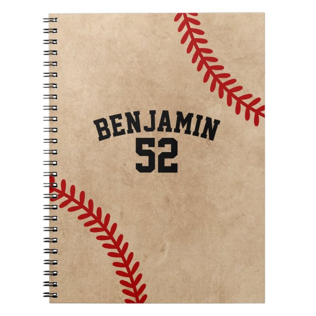 Cuaderno el béisbol se divierte al entrenador de béisbol (Frente)