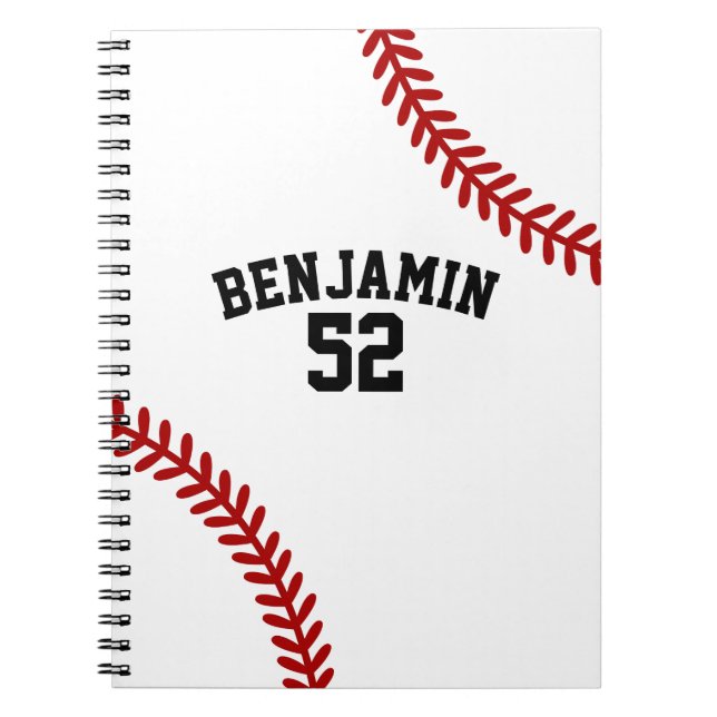 Cuaderno el béisbol se divierte al entrenador de béisbol (Frente)