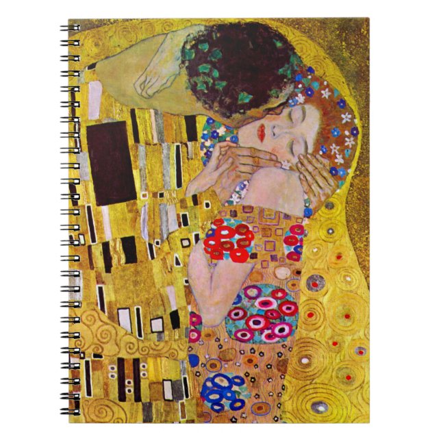 Cuaderno El beso de Gustav Klimt, vintage Art Nouveau (Frente)