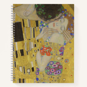 Cuaderno El Beso, Pintura al Óleo Art Nouveau, Gustav Klimt