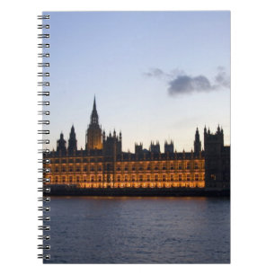 Cuaderno El Big Ben y las cámaras del Parlamento en la ciu