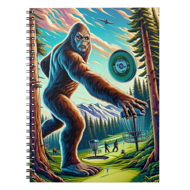 Cuaderno El Bigfoot del Disk Golf en los bosques (Frente)