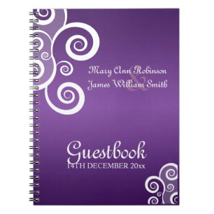 Cuaderno El blanco del Guestbook de la boda remolina