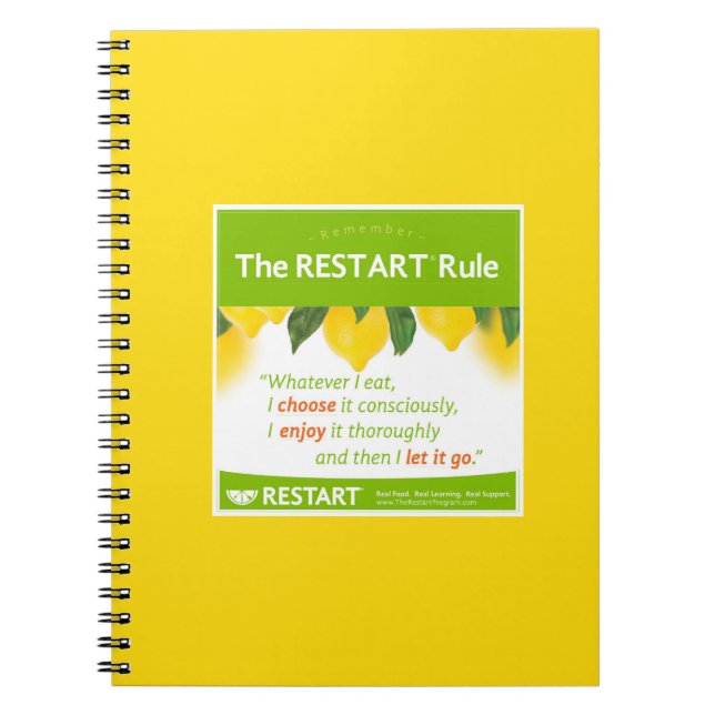 Cuaderno El bloc de notas de la regla RESTART (Frente)