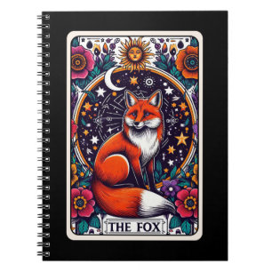 Cuaderno El bloc de notas de la tarjeta Tarot de Fox Spirit