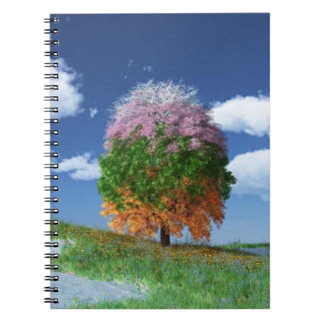 Cuaderno El bloc de notas del árbol de temporada (Frente)