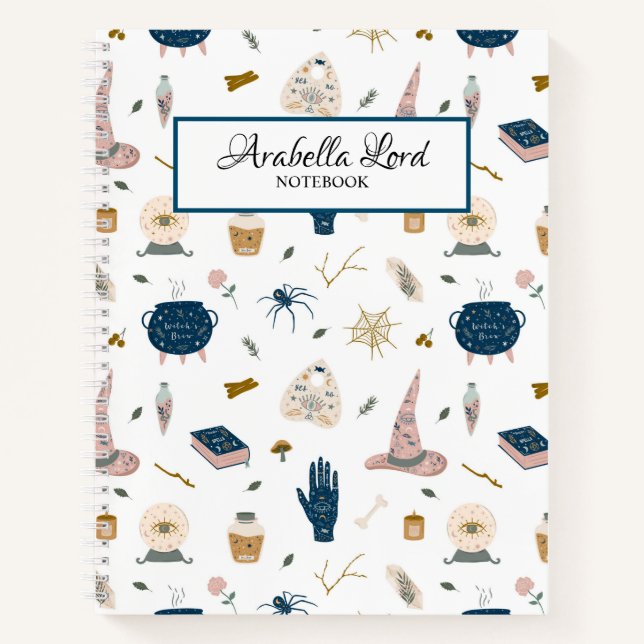 Cuaderno El bloc de notas personalizado del jardín de bruja (Anverso)