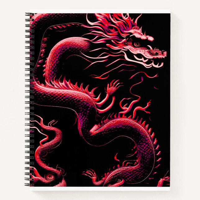 Cuaderno El bloc de notas rojo dragón (Anverso)