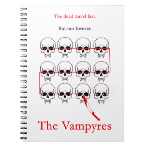 Cuaderno El bloc de notas Vampyres - Skulls cruzados