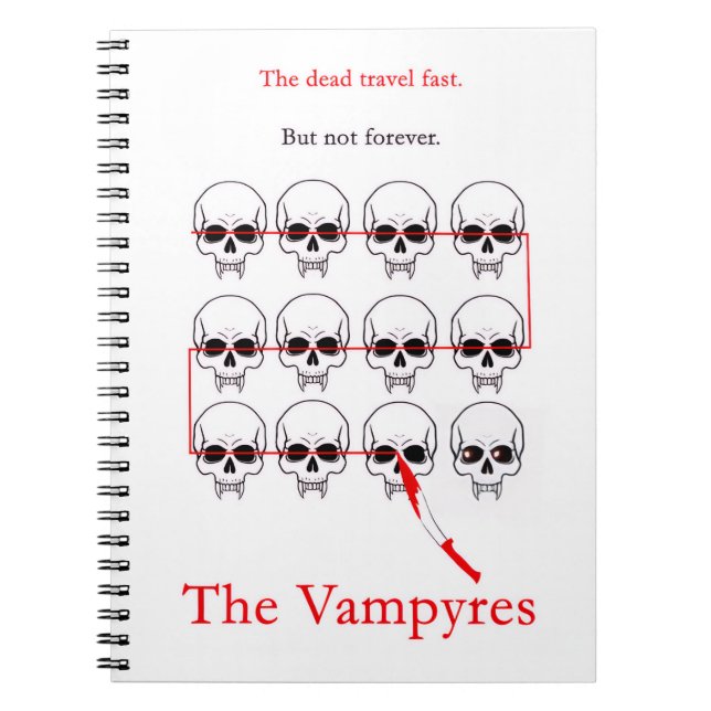 Cuaderno El bloc de notas Vampyres - Skulls cruzados (Frente)