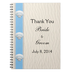 Cuaderno El boda de playa del Seashell le agradece